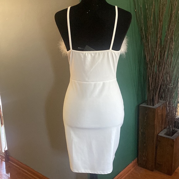 Nasty Gal Feather Strappy Bodycon Mini Dress - Picture 8 of 8